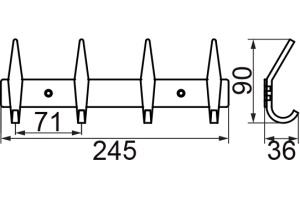 Крючок Veragio Gifortes VR.GFT-9074.CR хром - 2