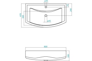 Мебельная раковина Santek Балтика 80 - 2