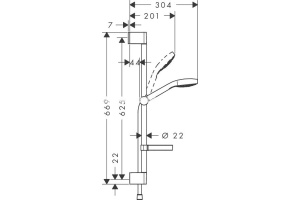 Душевой гарнитур Hansgrohe Croma Select  E 26586400 - 2