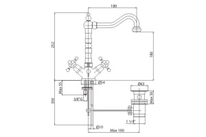 Смеситель Cezares Golf GOLF-LS2-03 для раковины - 2