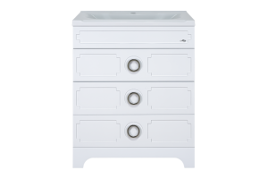 Тумба с раковиной Misty Лейла 70 белая глянцевая