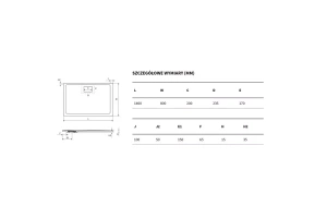 Поддон для душа EXCELLENT Lavano 140x80 серый - 3