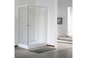 Душевой уголок Royal Bath HP 120х80 L с поддоном профиль белый стекло прозрачное - 2