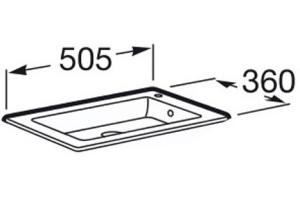 Мебельная раковина Roca Debba 50.5 см (32799J00Y) - 2