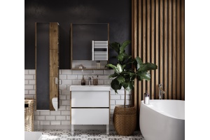 Комплект мебели Aquaton Сканди 70 белый - светлое дерево