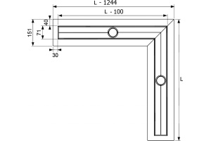 Душевой лоток Tece Drainline 124.4 см (611200) - 2