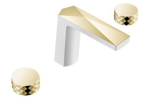 Смеситель для раковины Boheme Venturo белый золото