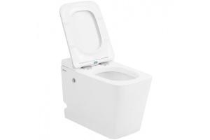 Приставной унитаз Abber Rechteck белый матовый с сиденьем микролифт - 3