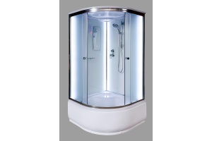 Душевая кабина DETO D10SLED с высоким поддоном, с сиденьем