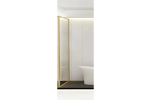 Боковая стенка Vincea Slim Soft 90х200 профиль золото стекло прозрачное
