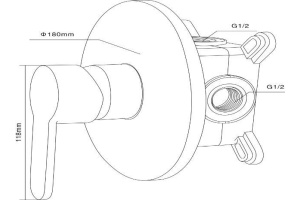 Смеситель Swedbe Platta 5523 С ВНУТРЕННЕЙ ЧАСТЬЮ - 2