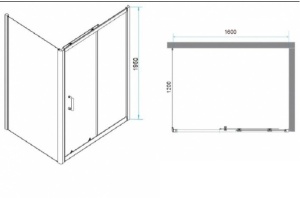 Душевой уголок RGW Passage PA-74 160x120 профиль хром стекло прозрачное - 3