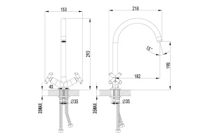 Смеситель для кухонной мойки Lemark Praktica хром (LM7504C) - 2