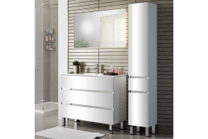 Комплект мебели Sanvit Кубэ-3 75 белый глянец