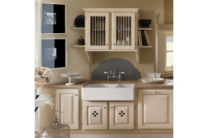 KERASAN Hannah OXFORDSHIRE Раковина керамическая кухонная 1003x470x254 мм,без отв под смеситель, без сифона, толщина 40 мм, цвет белый