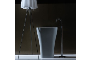 KERASAN Aquatech раковина отдельностоящая 60см, с креплением и сифоном, цвет белый (с мая 2022 срок поставки увеличен до 120 раб дней!!) - 2