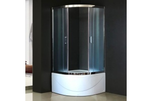 Душевой уголок Royal Bath ВК 90х90 с поддоном профиль хром стекло матовое