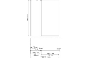 Шторка на ванну Wasserkraft Berkel 48P02-110LM - 2