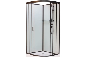 Душевая кабина Frank 80х80 черная стекло матовое