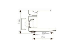 Смеситель для ванны KAISER Linear (59022) - 2