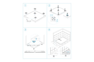 Ножки для поддона RGW N-01 (10)  (универсальные) (к GWS-21-41(BCF10)) - 3