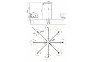 Подвесная люстра Maytoni Vision MOD411PL-08G - 3