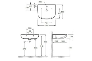 Раковина Jacob Delafon Odeon Up E4495 70 см - 3