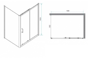 Душевой уголок RGW Passage PA-74-1B 130x90 профиль черный стекло прозрачное - 3