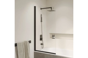 Шторка на ванну RGW Screens SC-109B 60x150 профиль черный стекло прозрачное - 2