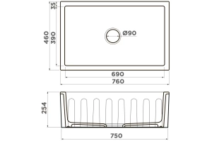 Мойка кухонная Omoikiri Mikura Natceramic/белый (4993258) - 2