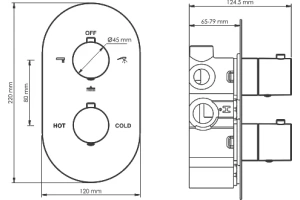 Смеситель для душа Wasserkraft Elbe с термостатом черный - 3