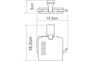 Держатель туалетной бумаги Wasserkraft черный матовый - 3