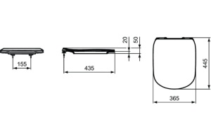 Крышка-сиденье для унитаза Ideal Standard Tesi с микролифтом черный матовый - 3