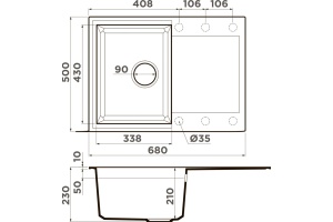 Мойка кухонная Omoikiri Sakaime leningrad grey (4993545) - 2