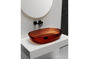 Раковина накладная ABBER Kristall 60 коричневый (AT2805Opal) - 2