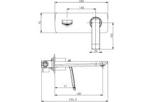 Смеситель для раковины встроенный Timo Helmi 4071/00-16SM хром-белый - 2
