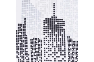 Штора для ванной Wasserkraft Ammer 180х200 рисунок белый  - 3