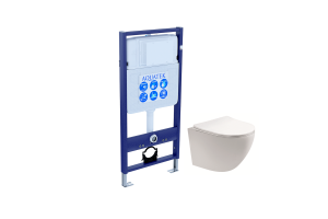 SET AQUATEK ЕВРОПА (рама AQUATEK Standard INS-0000012(без клавиши и крепежа)+унитаз ЕВРОПА AQ1900-00 с тонким сиденьем soft-close