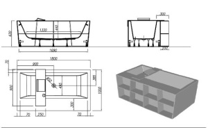 Ванна из литьевого мрамора Kolpa San Copelia Lux 180х80 белая - 3