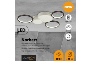 Потолочный светодиодный светильник Lumion Ledio Norbert 5253/80CL - 3