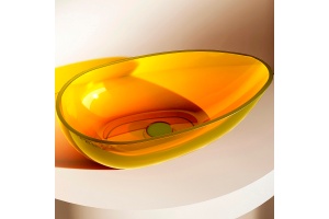 Накладная раковина Abber Kristall 60 желтая