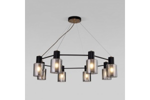 Подвесная люстра Eurosvet Notion 70219/8 черный/античная бронза