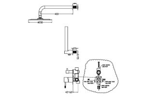 Душевой комплект Boheme Uno белый, золото (464-WG) - 2