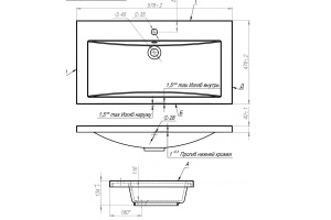 AM-LAV-580-MR-A Раковина из искусственного мрамора - 3