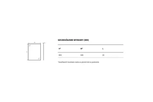 Зеркало Excellent Kuadro 80х60 белое матовое - 3