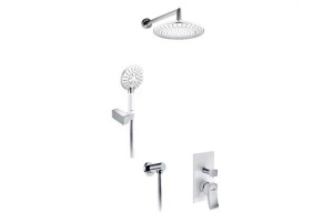 A16067WHITE Встраиваемый комплект для душа с верхней душевой насадкой и лейкой