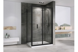 Душевой уголок Abber Sonnenstrand 90x90 профиль черный (AG07090B-S90B) - 2