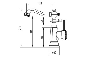 Смеситель Zorg Antic A 310U-BR для раковины - 2