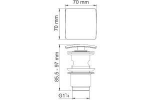 Донный клапан для раковины Wasserkraft Abens A164 - 2