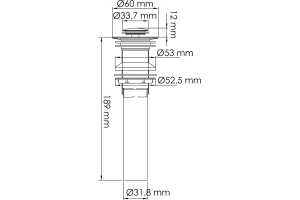Донный клапан для раковины Wasserkraft золото матовый - 2